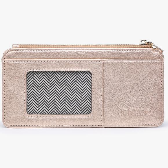 Saige Slim Card Holder Women's Wallet Brown - Picture 3 of 10